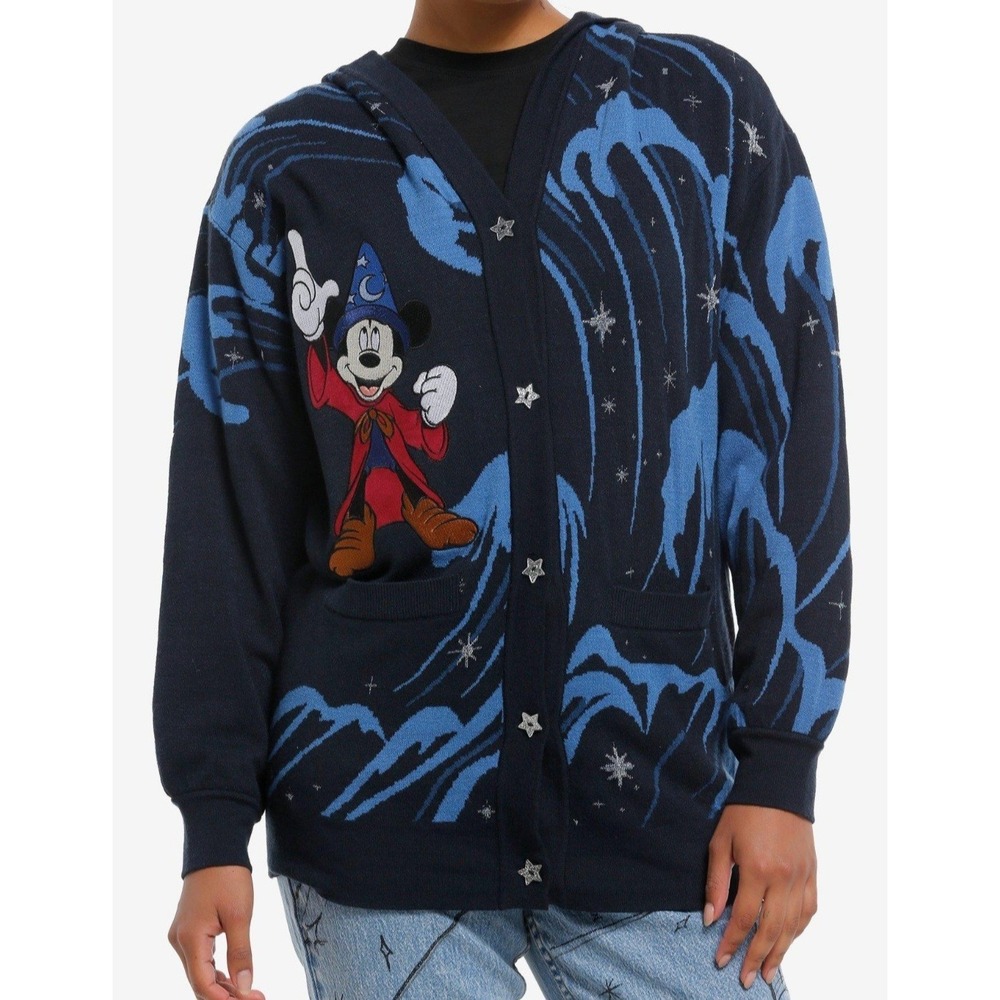 NEW Her Universe Disney Fantasia Sorcerer's Apprentice Mickey Mouse Cardigan Med